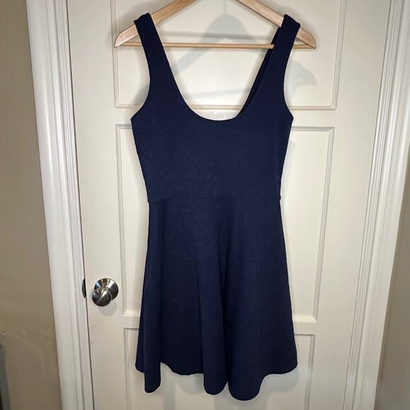 silence + noise - Fit & Flare, Sleeveless Mini Dress, Navy Blue - Size Medium - Picture 1 of 7